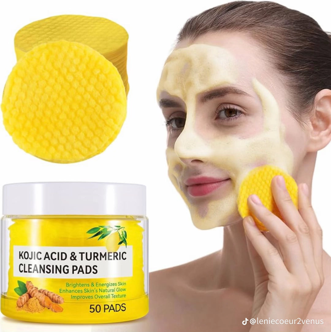Pads Nettoyants VISAGE au curcuma et à l'acide Kojic