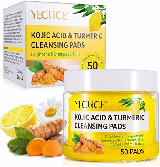 Pads Nettoyants VISAGE au curcuma et à l'acide Kojic